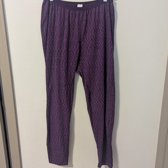 REI Midweight Base Layer Leggings Pants Thermal Size XL Women Purple Space SPF - Picture 2 of 5
